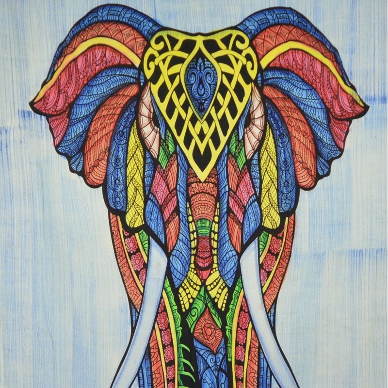 Obrus - makata - kolorowy słoń