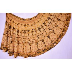 Spódnica indyjska kopertowa - długa - żółta