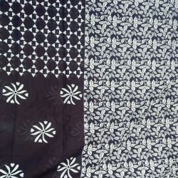Sari bawełniane - czarna mozaika