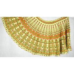 Spódnica indyjska  kopertowa - długa - pastele z pomarańczą