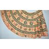 Spódnica indyjska  kopertowa - długa - czerwony marmur