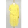Tunika indyjska bawełniana - długa - żółta sukienka mini