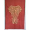 Obrus - makata - zasłona - majestatyczny słoń - czerwony ze złotem