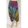 Spodnie - bawełniane szarawary - mandala w tęczowych kolorach