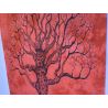 Obrus - makata - zasłona - mądre drzewo - ciepły czerwony zielony