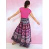 Spódnica indyjska - kopertowa - długa - fioletowa mandala